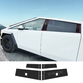 Tesla Cybertruck Window B C Pillar TPU Film Door Buttons Wrap Protection Trim Stickers Decal B C Pillar Cover