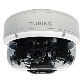 Turing Video TF-AMS5AV2 4x5MP Multi-Sensor PTZ Remote Adjustable Camera, 2.7-13.5mm Motorized Lens, White