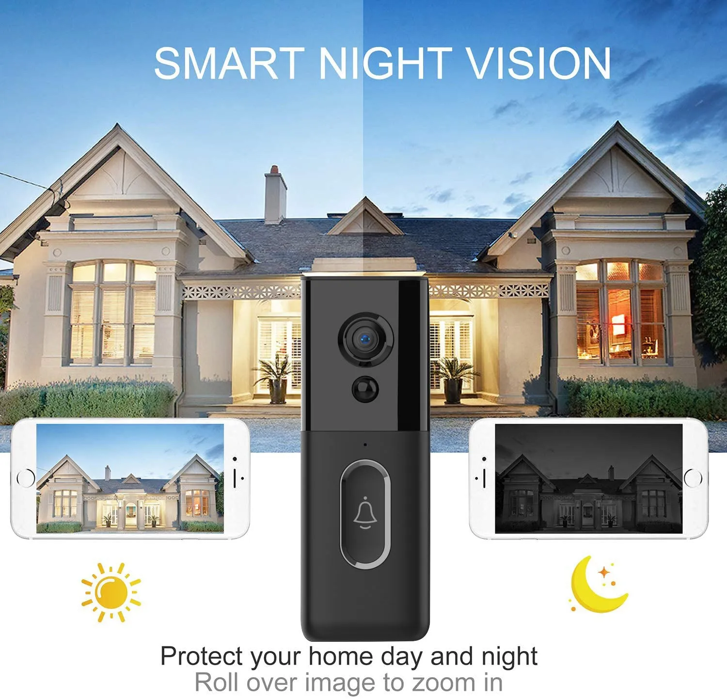 [Tuya Series] Smart Video Doorbell & IP Camera - Black