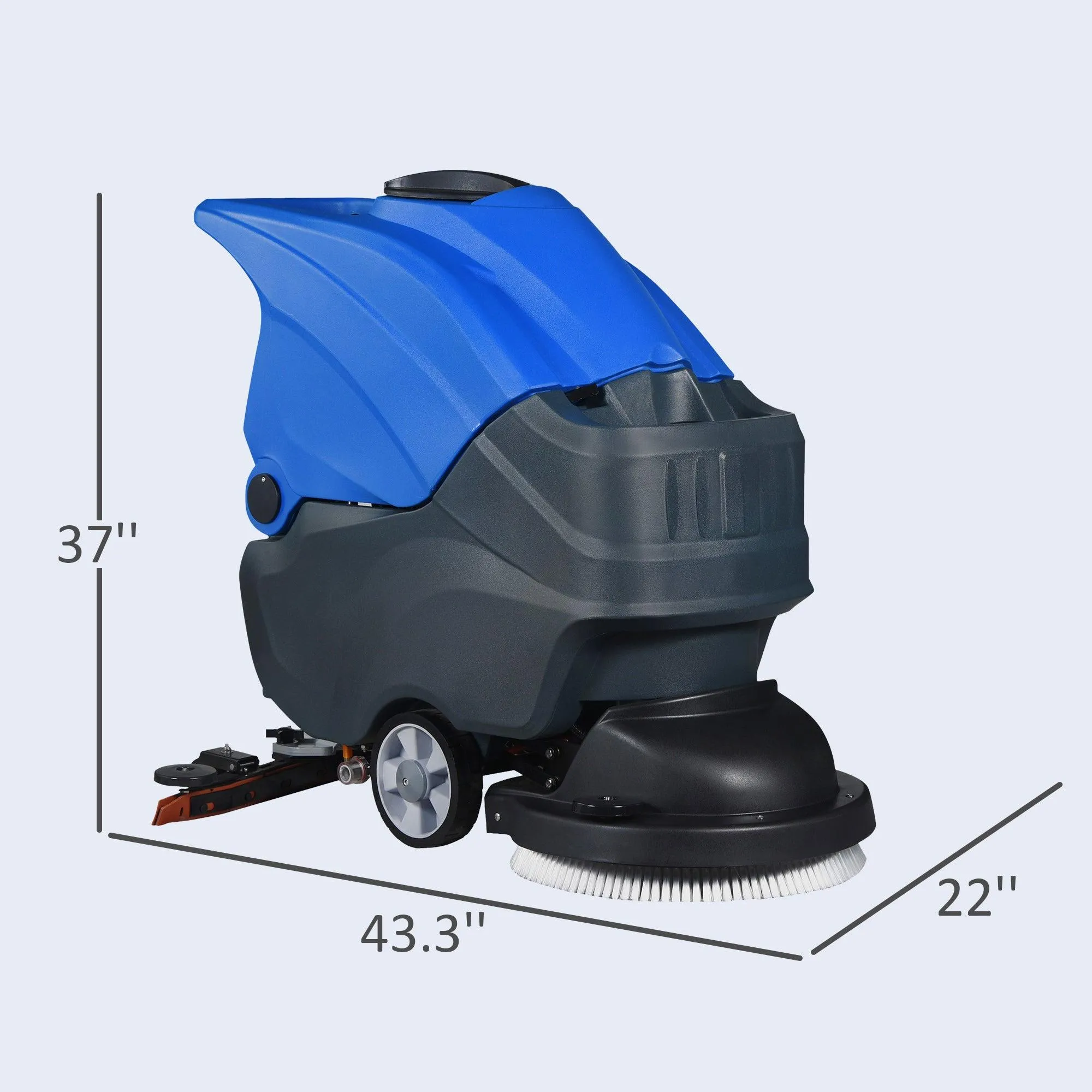 Walk-Behind Commercial Floor Scrubber with 20.8 Cleaning Path