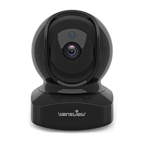 wansview WiFi IP Camera, 1080P Wireless Home Security Camera Q5 for Baby, Elder, Pet Camera Monitor with Motion Detection 2-Way Audio Night Vision Pan Tilt Zoom, Works with Alexa (Black)