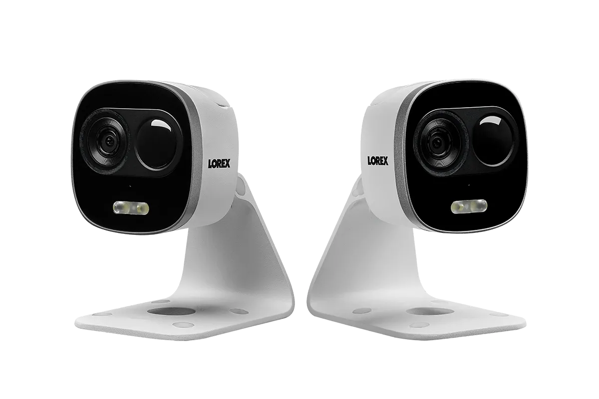 WiFi HD Outdoor Camera with Motion Activated Bright White Light, Two Way Audio, 65FT Night Vision (2-pack)