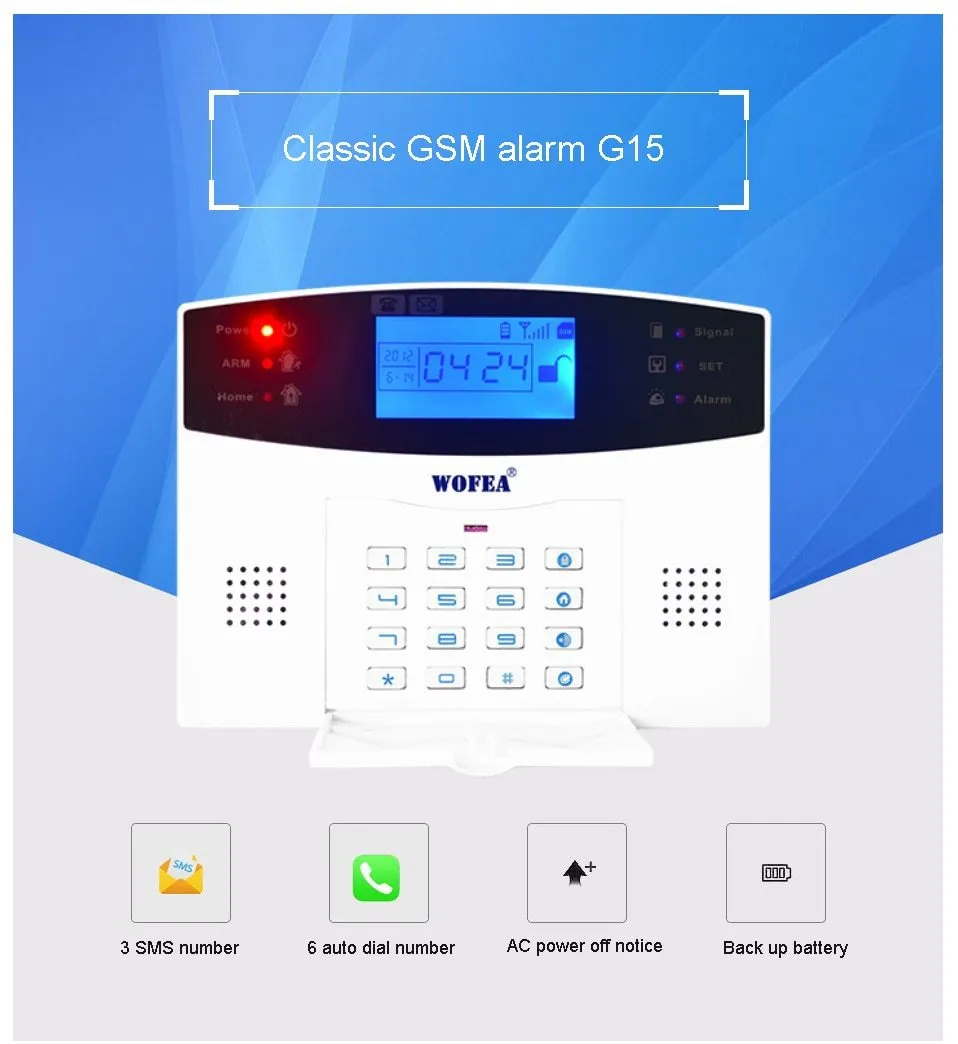 Wireless Home Security GSM Alarm System