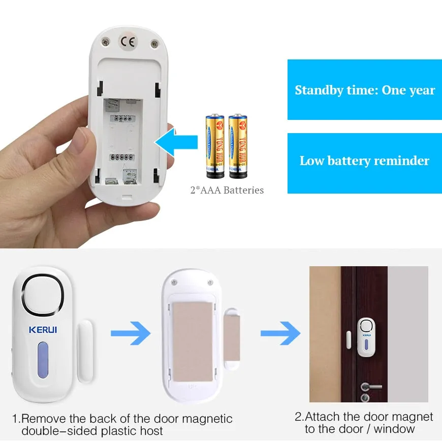 Wireless Magnetic Door/Window PIR Security Burglar Alarm Kit