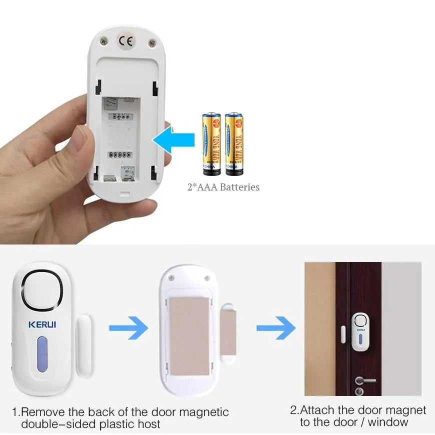 Wireless Magnetic Door/Window Security Burglar Sensor Alarm Kit