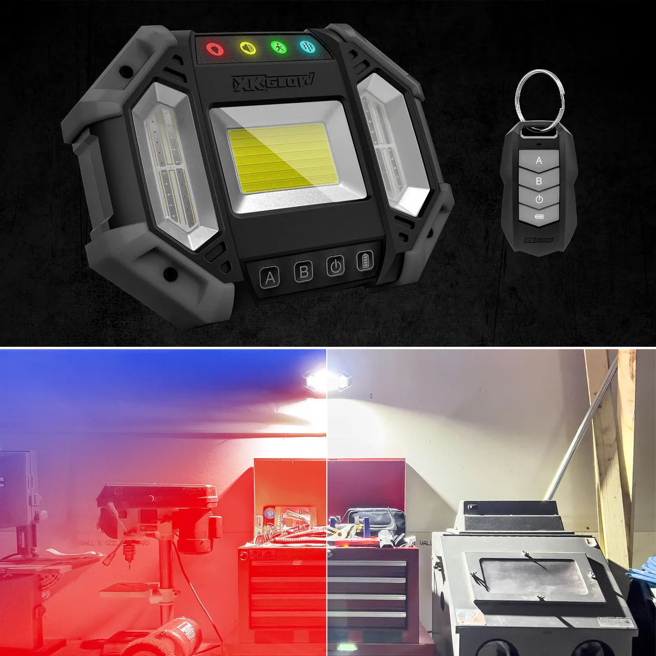 XKGlow XKDefender - 7 Mode Led Work & Security Light w/ Remote