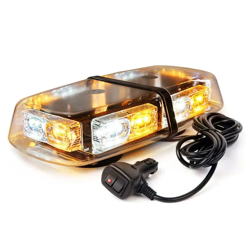 XPLEDPro™ Rooftop Strobe Light Bar: 36LED Amber/White, Magnetic Flashing Warning Hazard Advisor